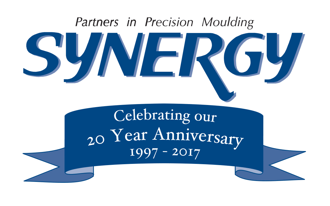 Synergy Plastics anniversary logo