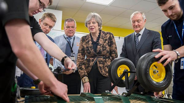 Plastics news Theresa May at EEF Apprentice Centre