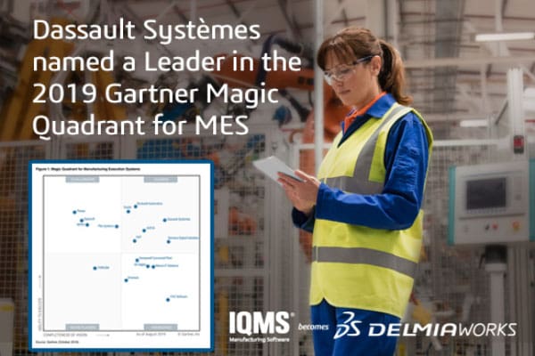  Dassault Systèmes Named LEADER for Third Successive Year in the Gartner Magic Quadrant for MES Report