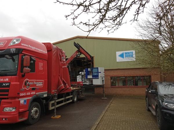 White Horse Plastics offload for second SmartPower Injection Moulding Machine