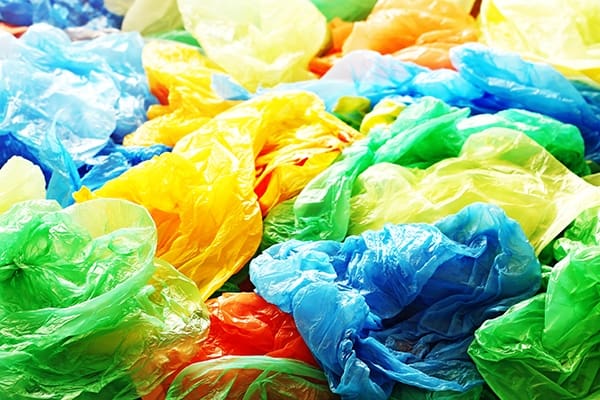 Colourful plastic bags