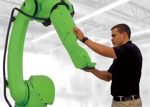 fanuc green robotic arm