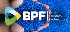 New BPF logo, with blue plastic background