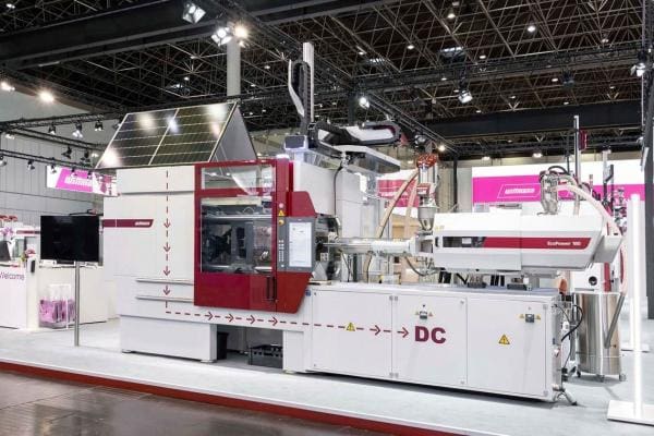 EcoPower 180 DC – Concept study of an all-electric injection molding machine that can be operated with direct current