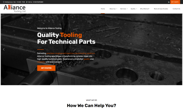 Alliance Tooling Homepage 