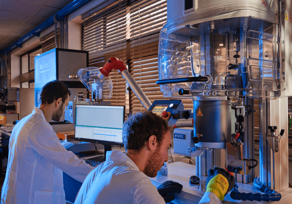 Two men in a lab