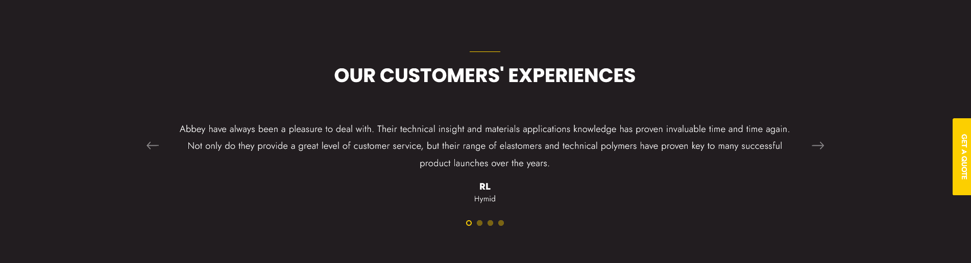 Abbey Polymer's customer experience