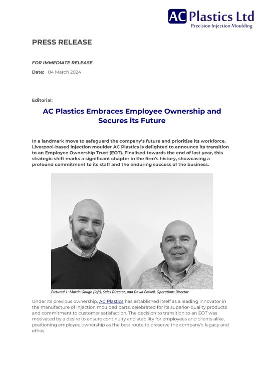 AC Plastics press release
