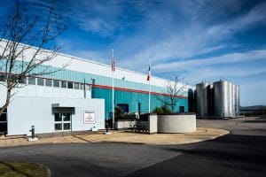 The exterior of the Plastek UK facility, in Mansfield, Nottinghamshire.