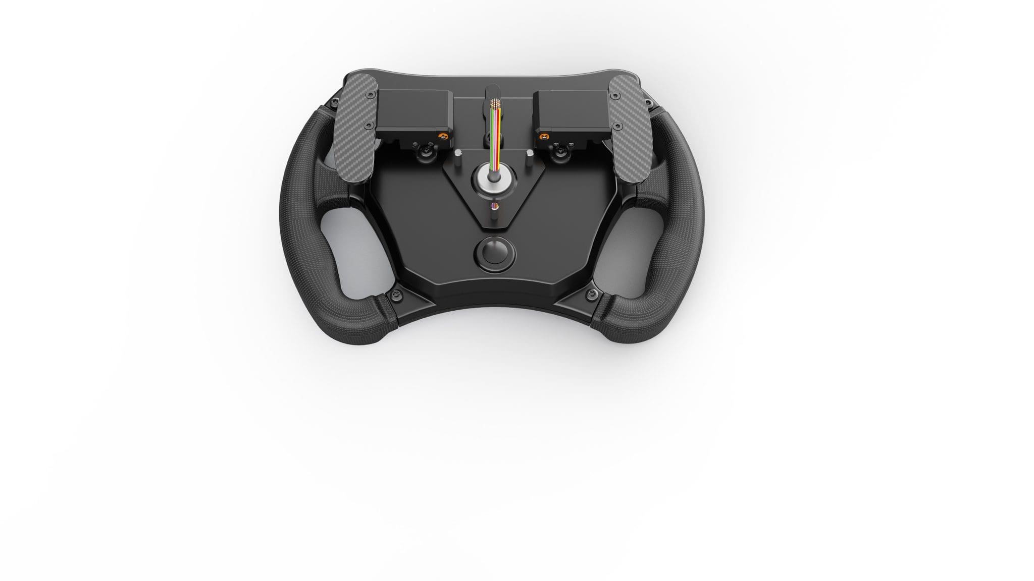 Rear angel of SW4 racing steering wheel developed by AiM Tech