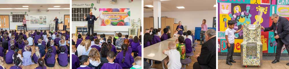 Students taking part in the plastic revolution