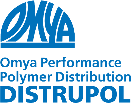Omya Performance Polymer Distribution and Distrupol logos